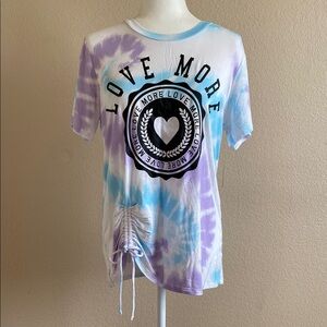 New Tie-Dye Love More Tee - Blue and Purple